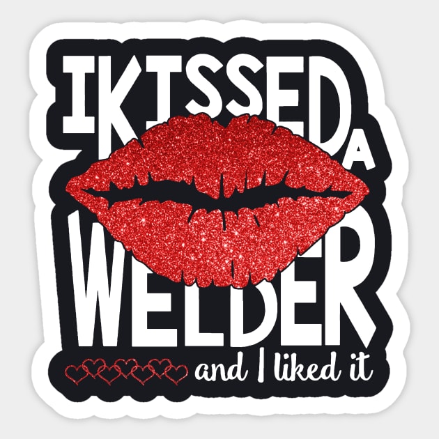 Welder Wife Proud Welder S Wife I Love My Welder Gifts For A Welder Pipeline Welder Gifts For Her Welding Welder Wife Sticker by dieukieu81